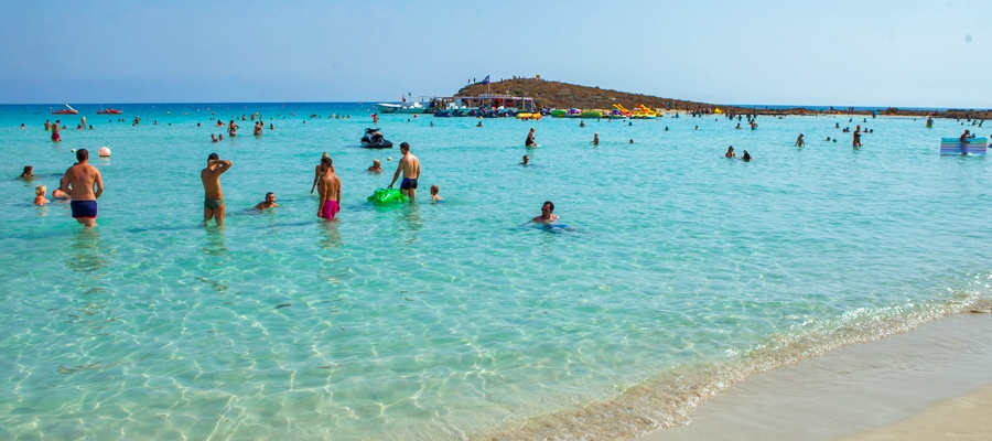 Warm and blue water of Nissi beach. Photo credit: visitcyprus.com