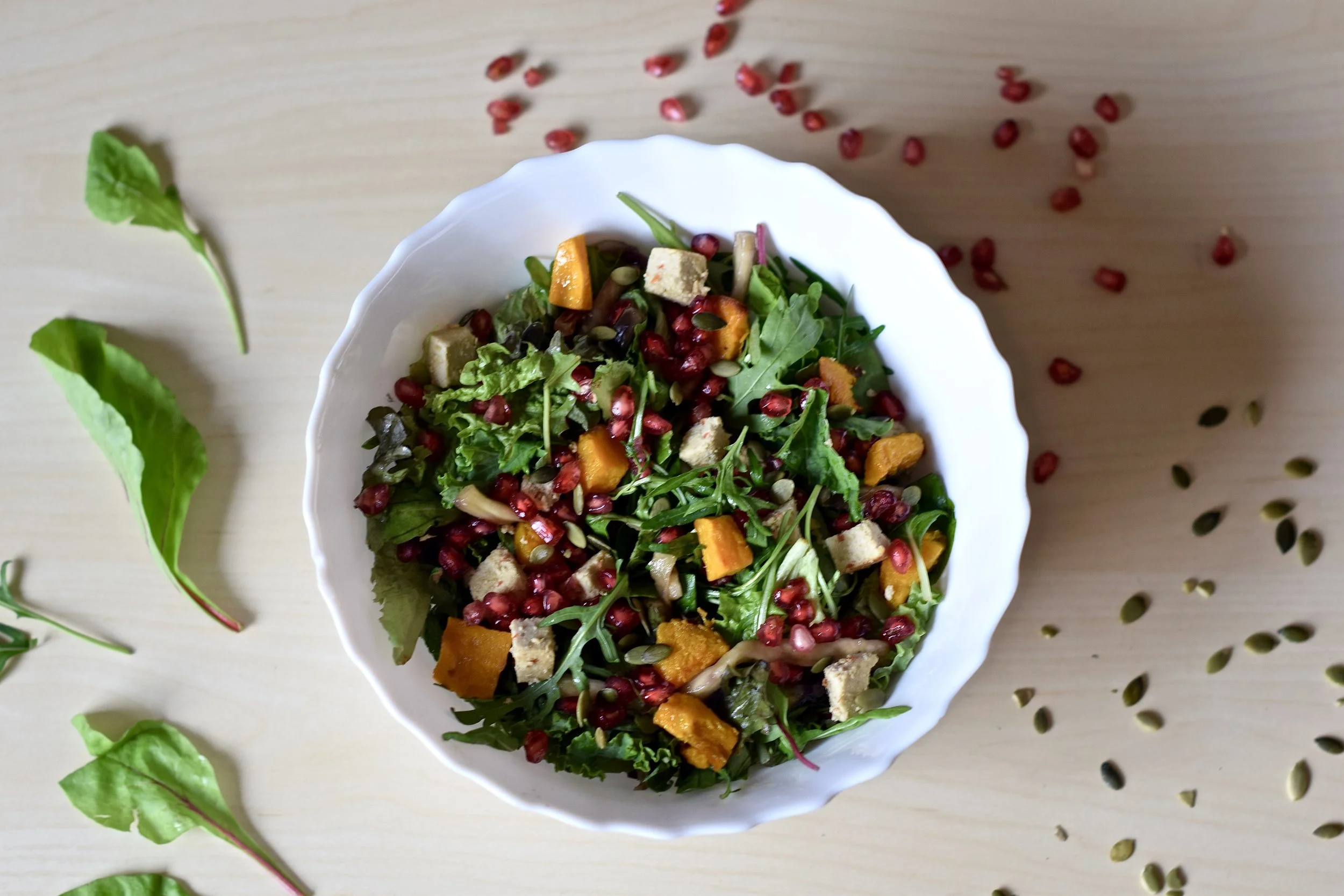 Warm salad for rainy (or snowy) days