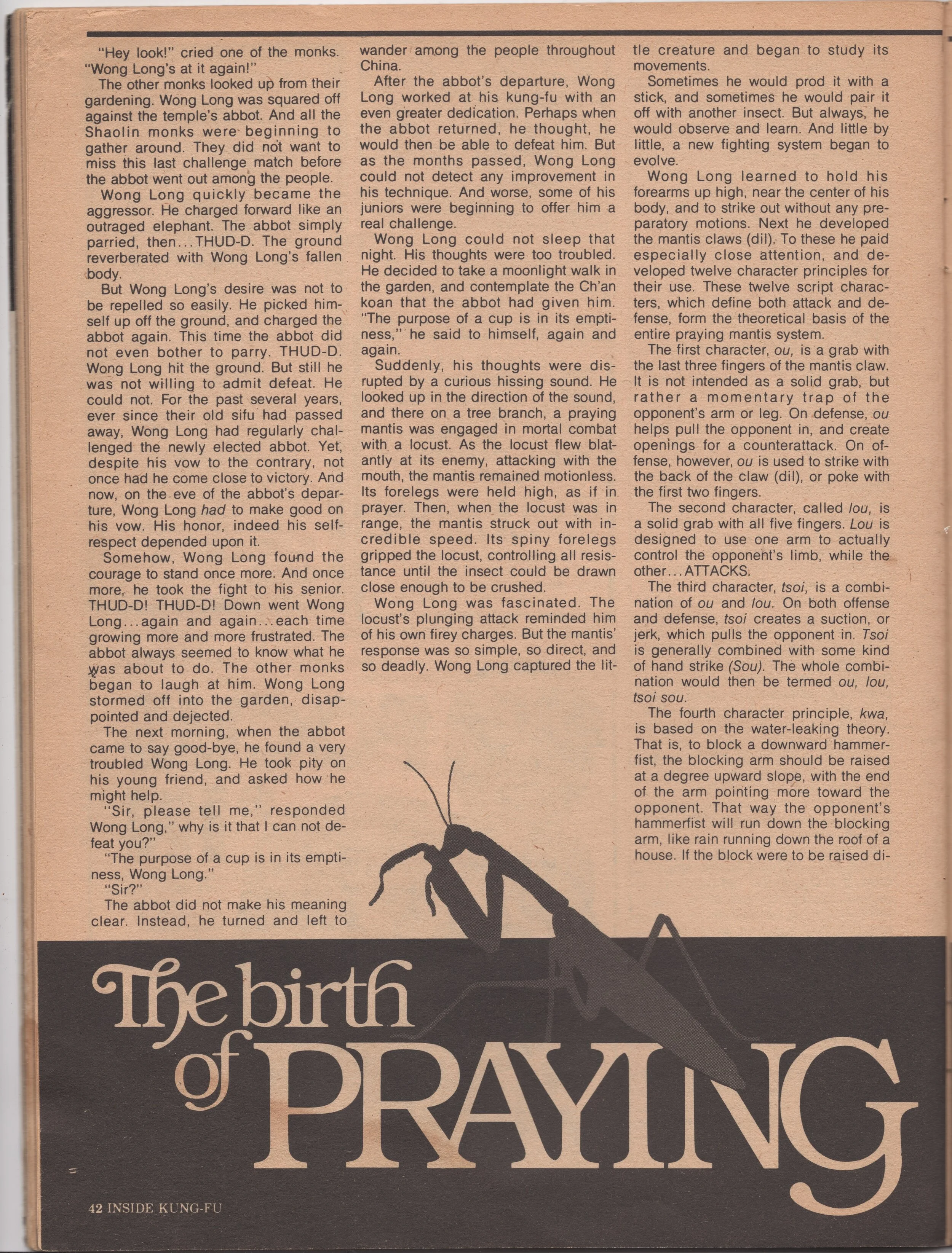 February 1980 The Birth of Praying Mantis1.jpg
