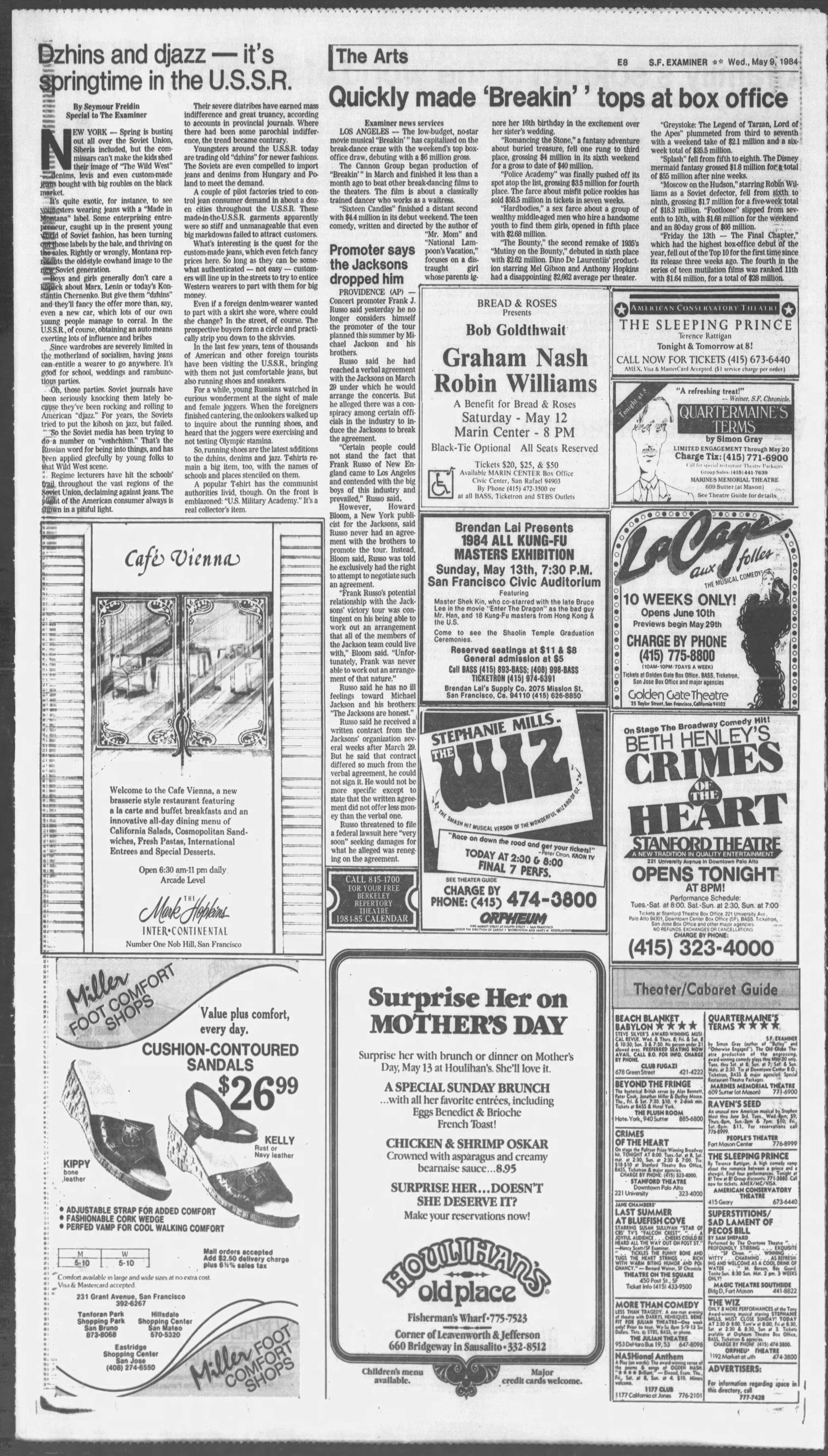 Detail Ad from The San Francisco Examiner , May 9, 1984.