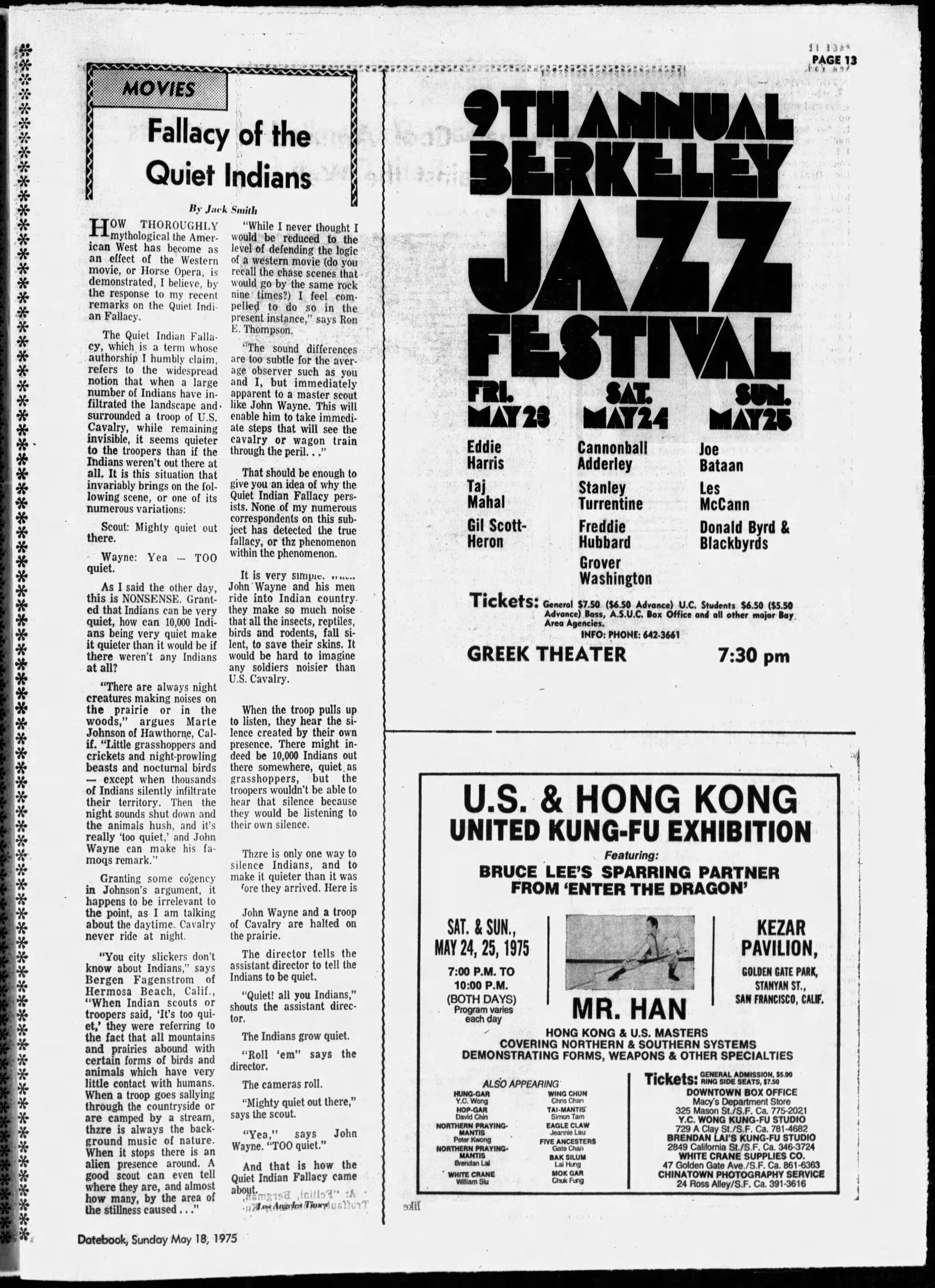 Full page, The San Francisco Examiner, May 18, 1975
