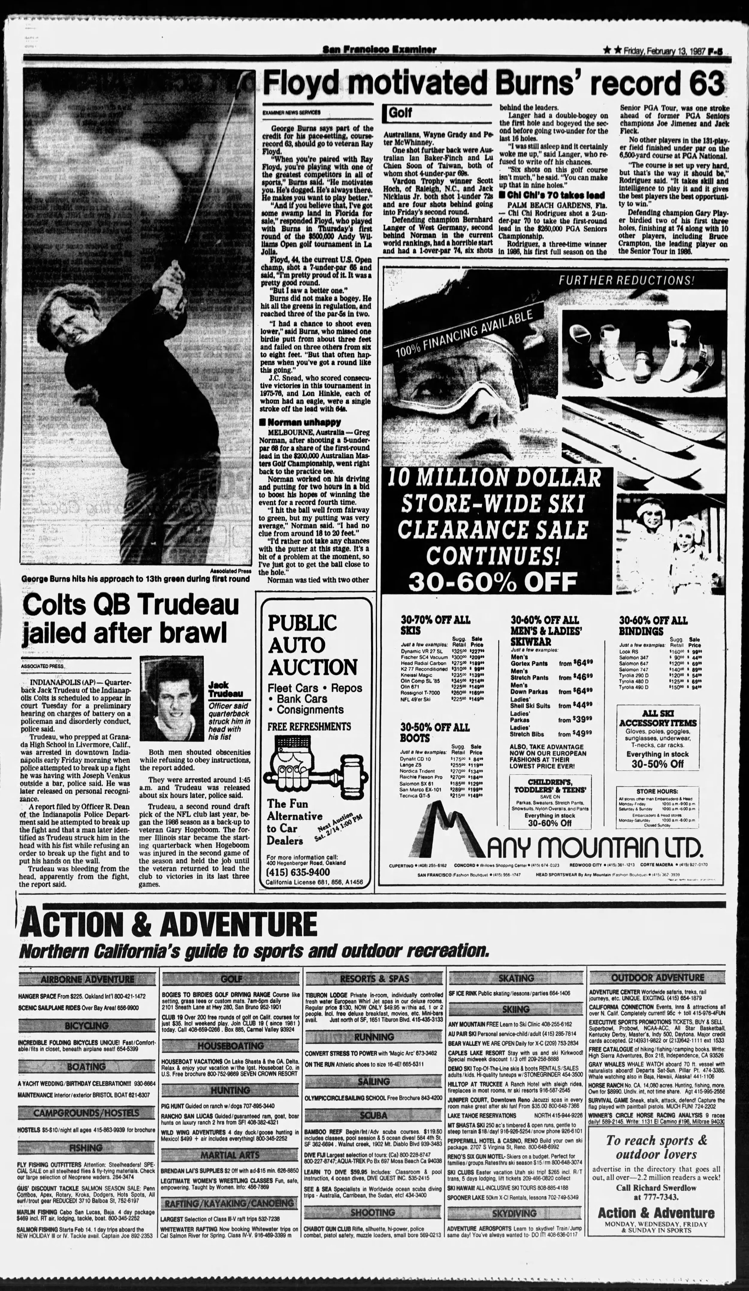 Full page, The San Francisco Examiner, Feb 13, 1987