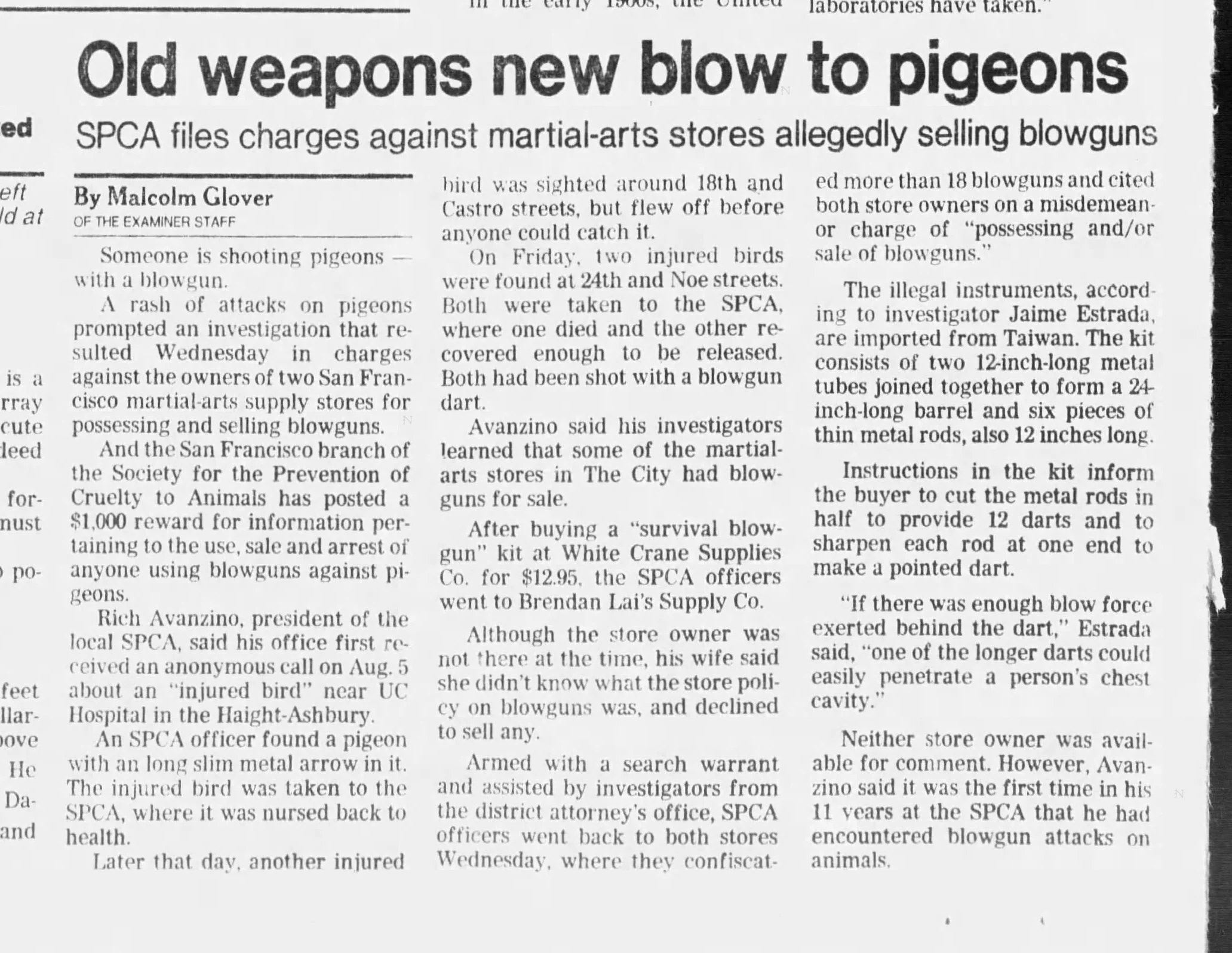 Detail, The San Francisco Examiner, Aug 13, 1987