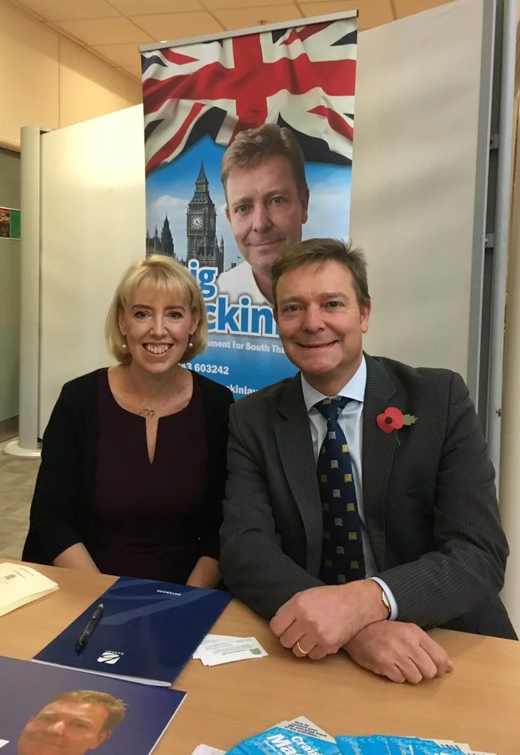 Craig with one of his caseworkers, Samantha Wheatley.