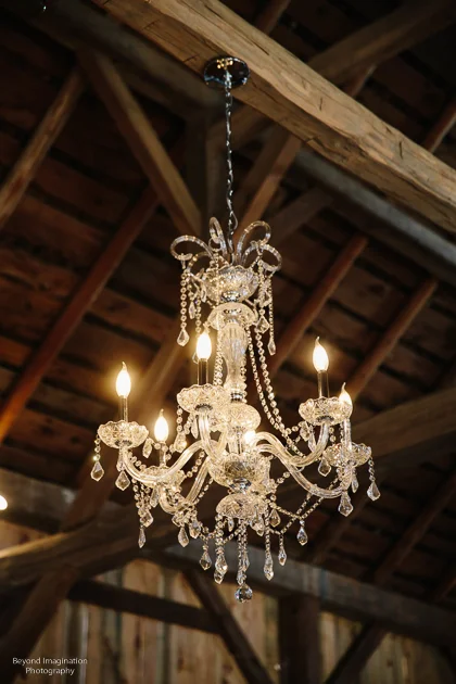 Beautiful wedding chandelier