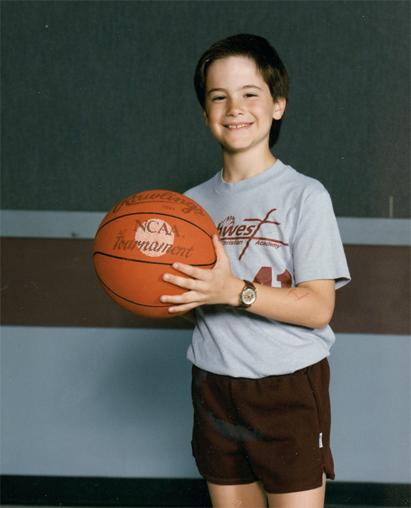 Straight ballin' back in the NCA days. Those amazing banners were hanging just over my head in this pic...