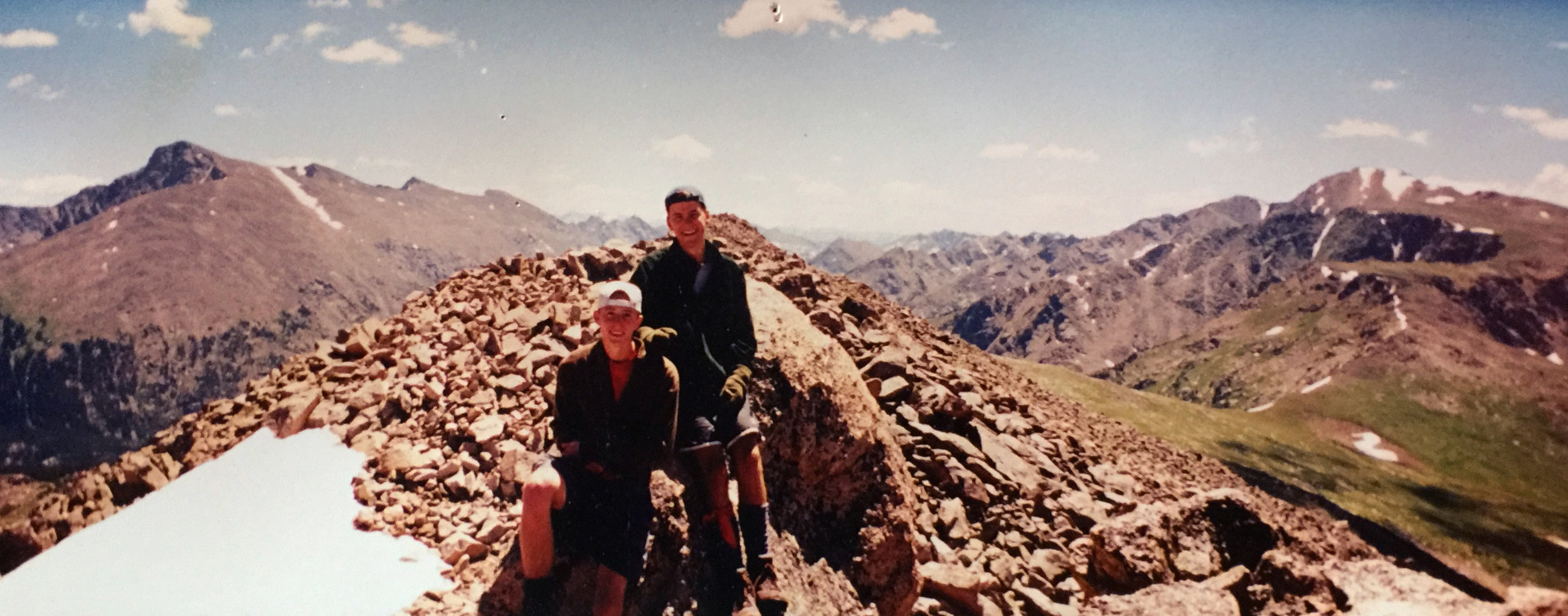 Here I am with my best friend, Tom. That's me on the right. I think maybe this was about 14k feet? Can't remember.