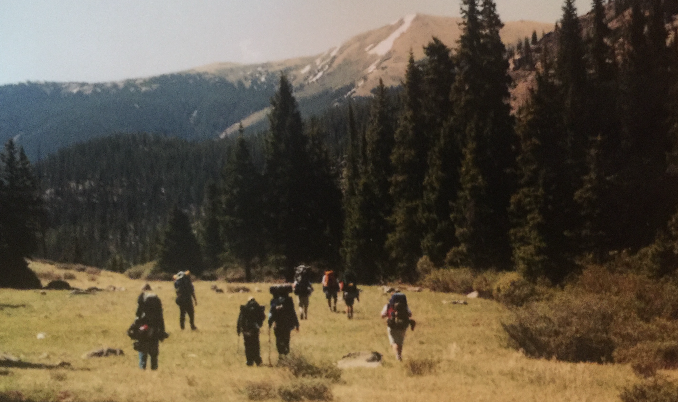 An actual picture of our Bama hiking group in Colorado.