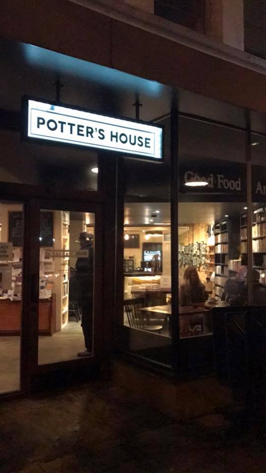 First speaking event was at the Potter's House, a fantastic coffee shop in DC.