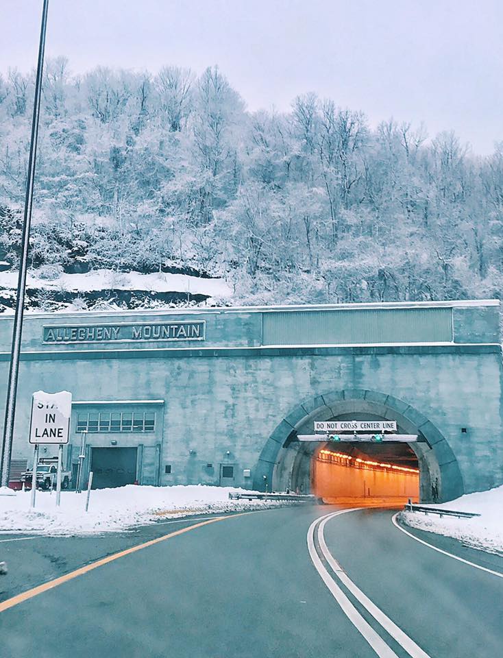 After DC, we began our 12 hour drive to Chicago. Snowy Alleghanies in southern Pennsylvania.