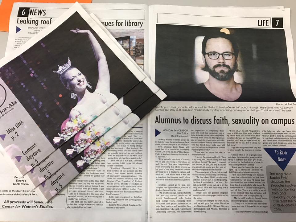 Campus paper at the University of North Alabama ran a feature on Blue Babies Pink.