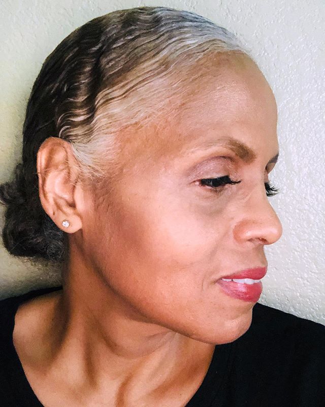 &ldquo;After a rough patch in my marriage I decided to embrace my natural hair color. I went relaxer free about 20 years ago so color free was my next step to embrace my true self. It&rsquo;s funny once I made the decision I felt so free but also a b