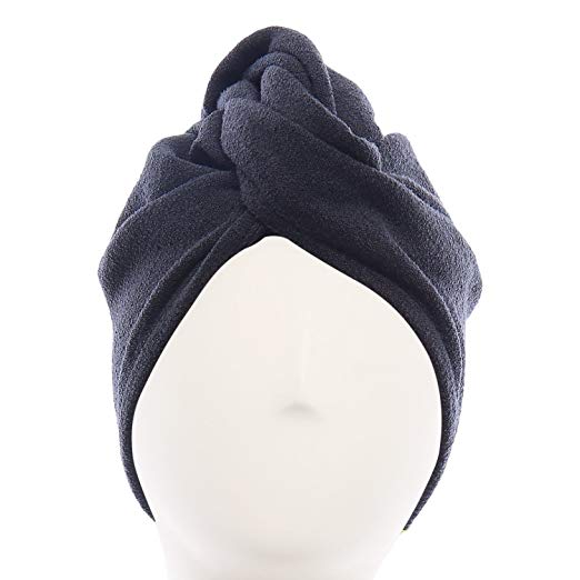 Aquis Original Microfiber Hair Turban, Black