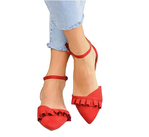 Pointed Toe Ballerina Flats 