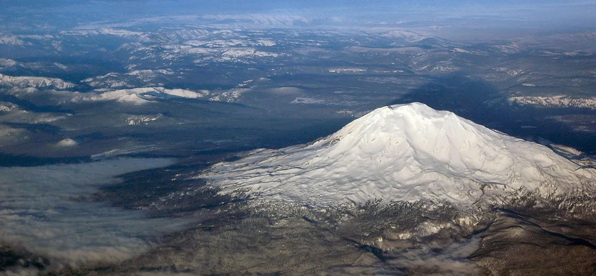 Mt. Adams from 20,000 ft. Image by Medicaster40, via Wikipedia