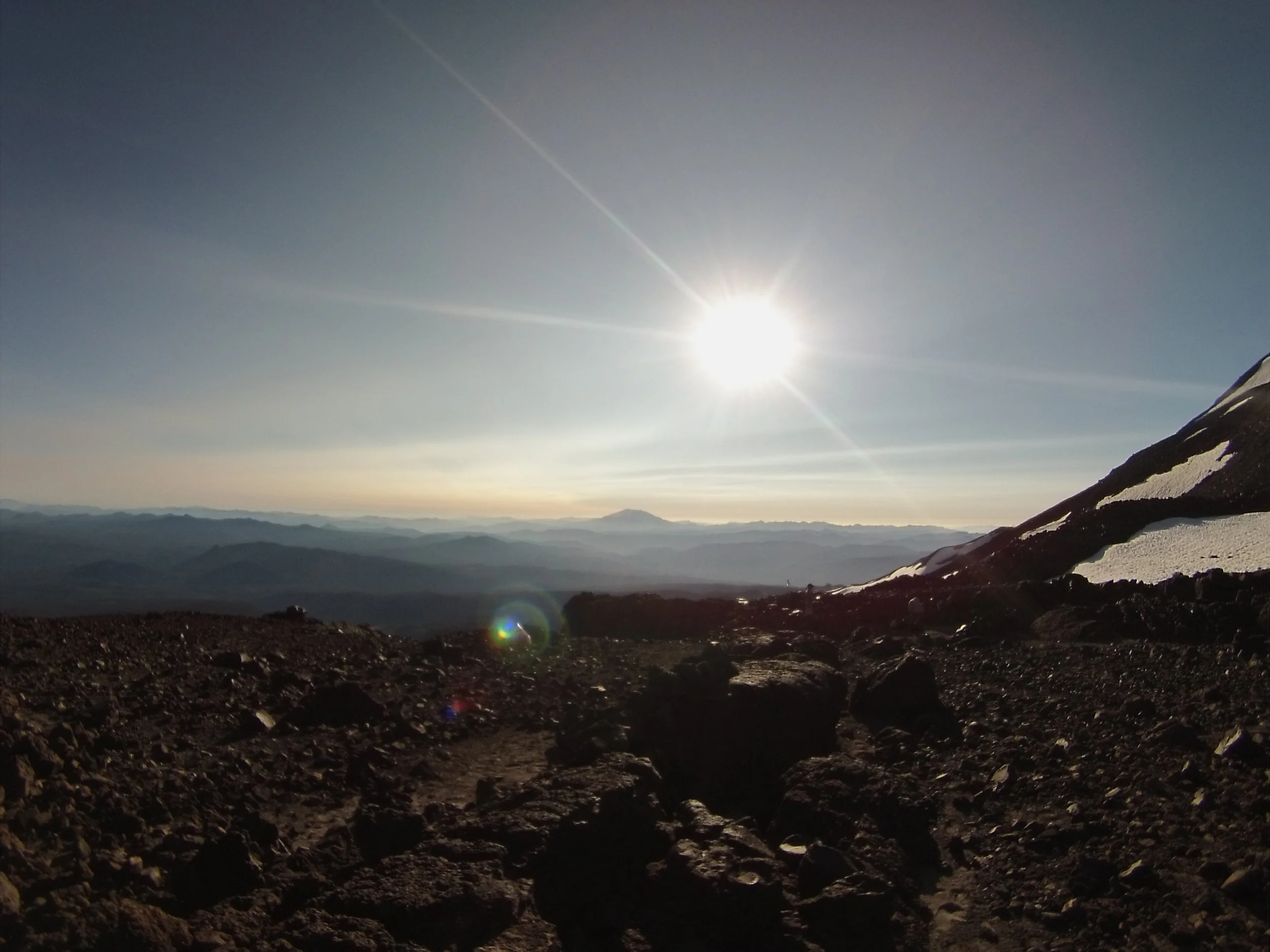 Sunset over the Cascade Mountains.