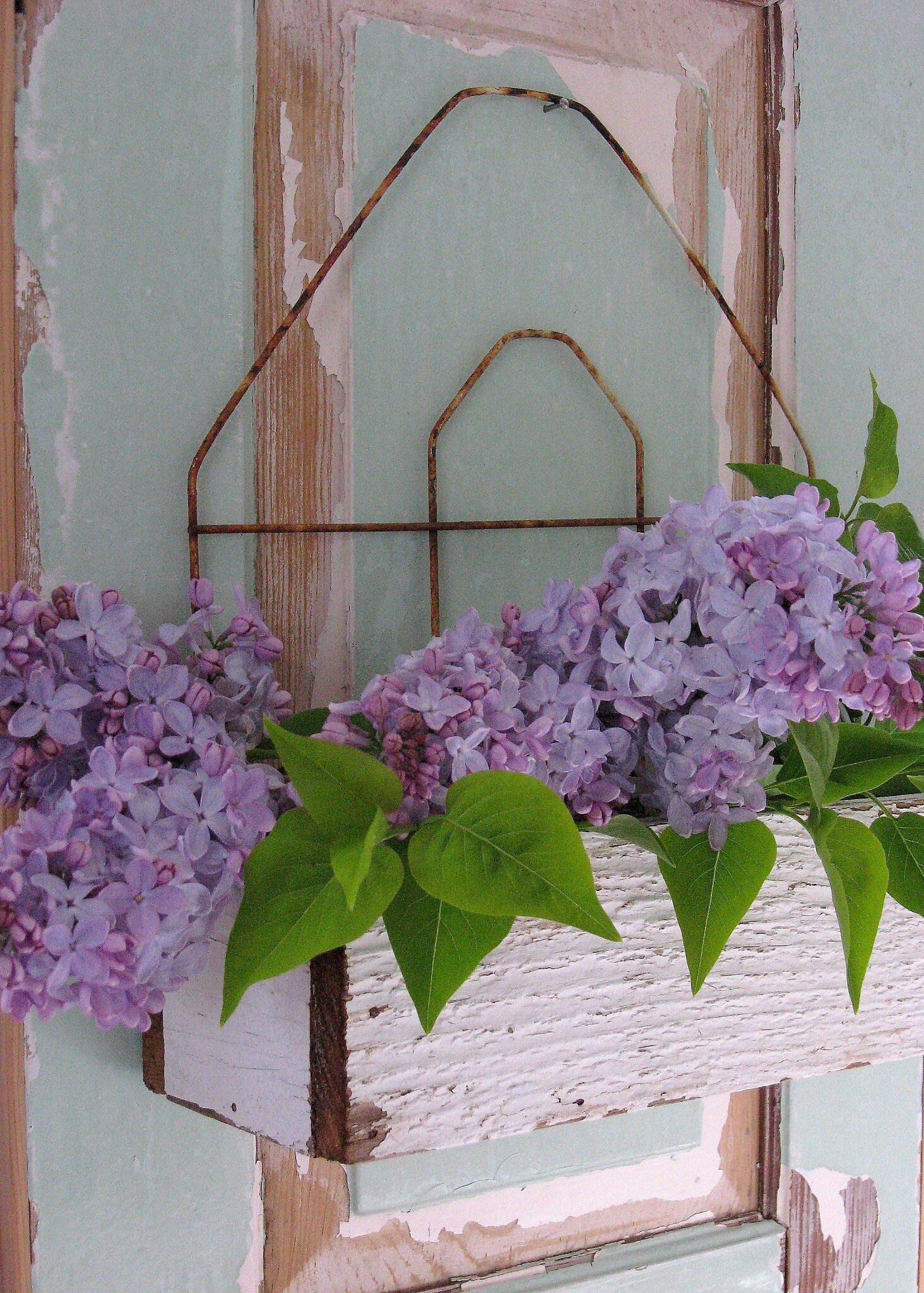 white wooden hanging box