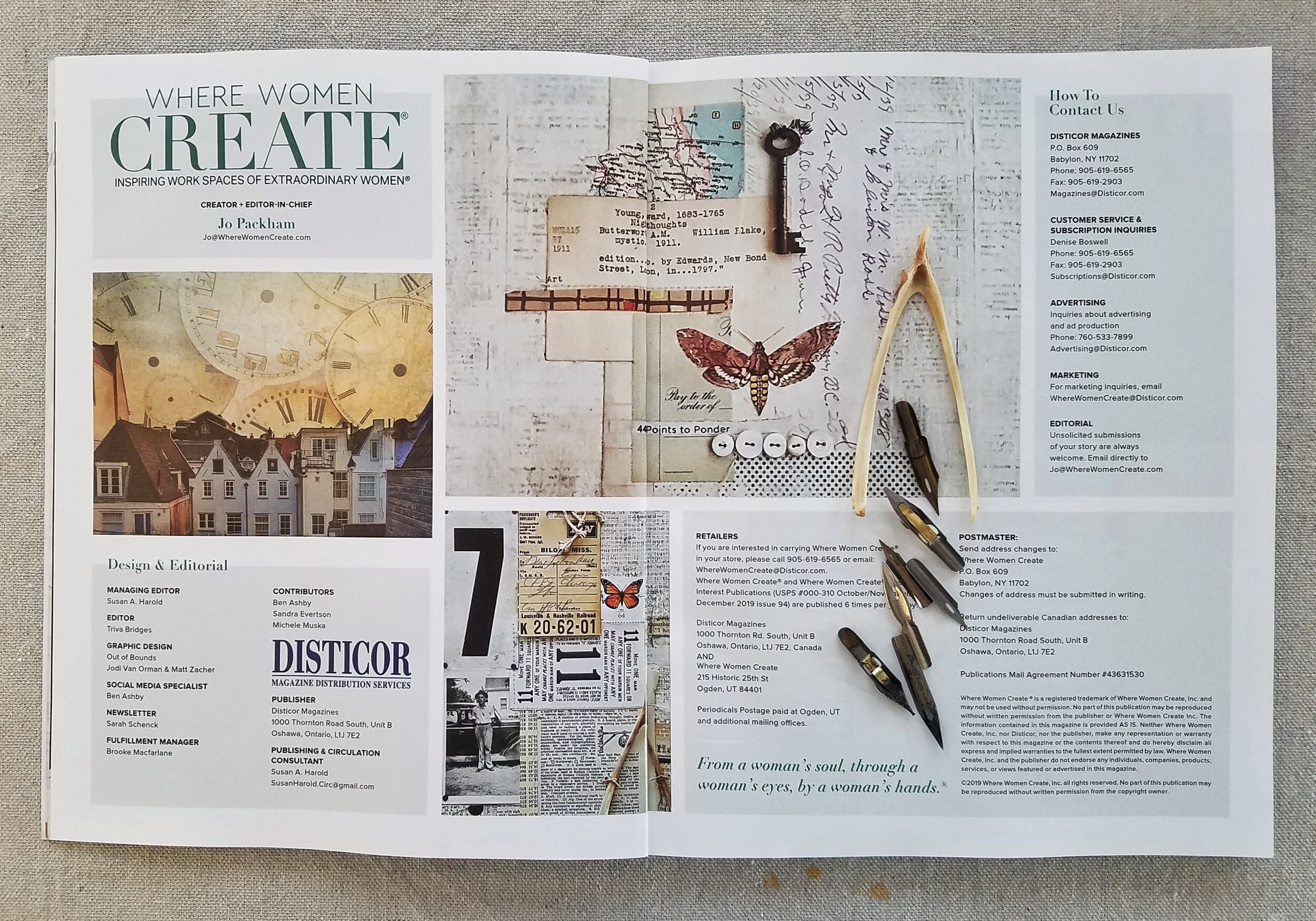 I even have three images of my art gracing the masthead pages…