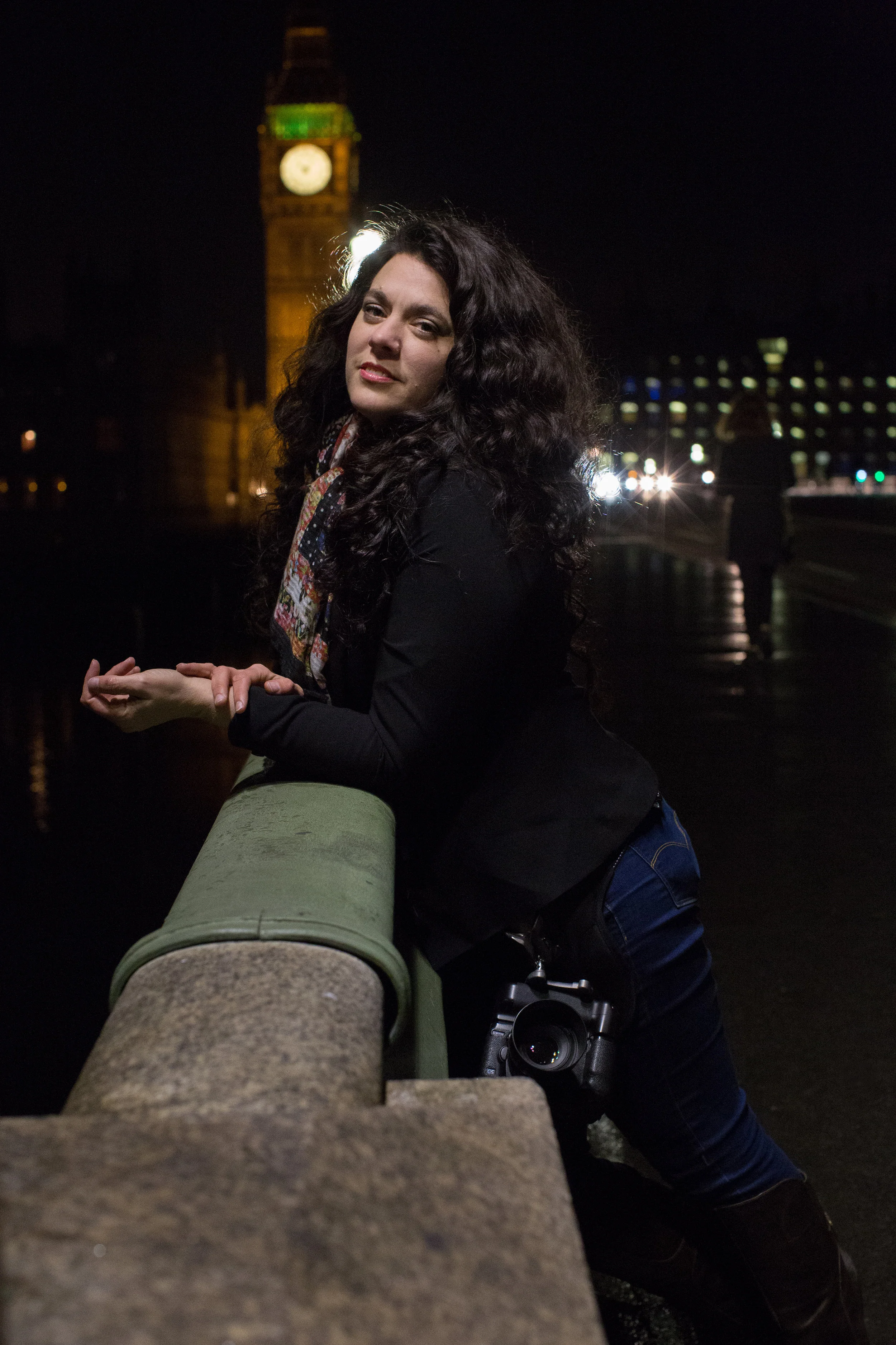 Cat Ford-Coates, Portrait Photographer. Image courtesy of Corinne Hunsicker of Silverbox Creative Studios taken on the Westminster Bridge in London 2017