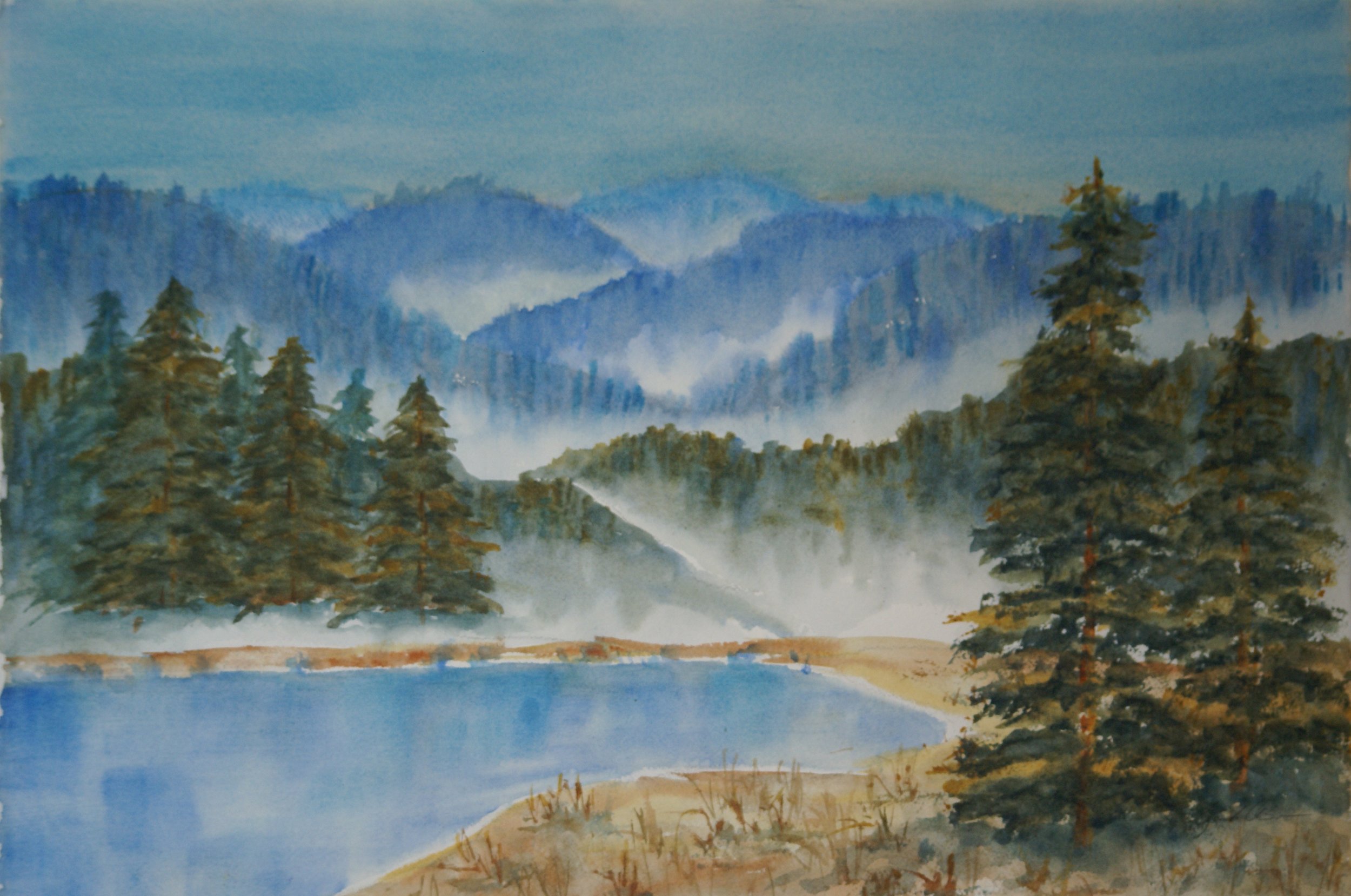 "Foggy Morning" $695 framed