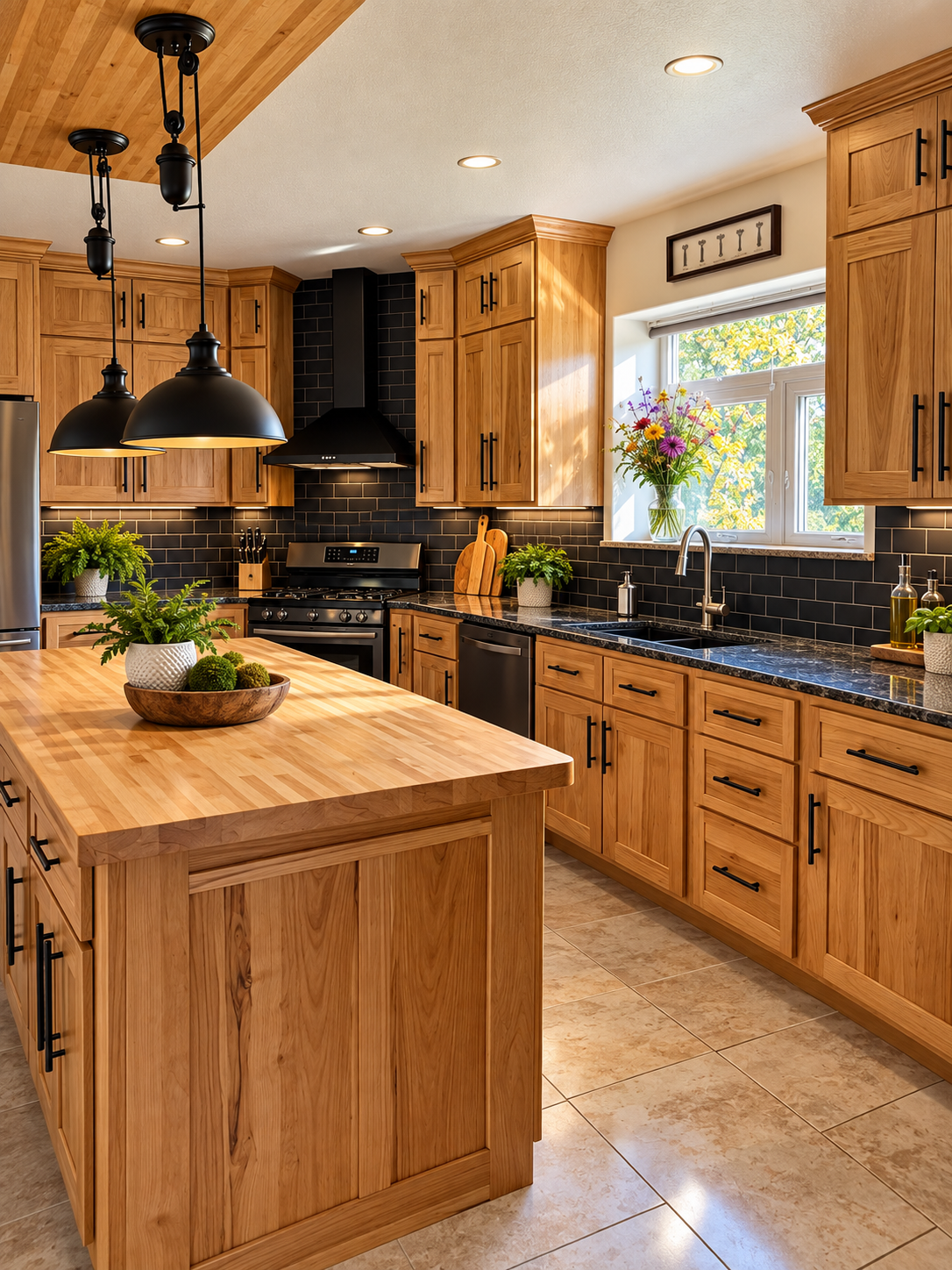 Kitchen with island