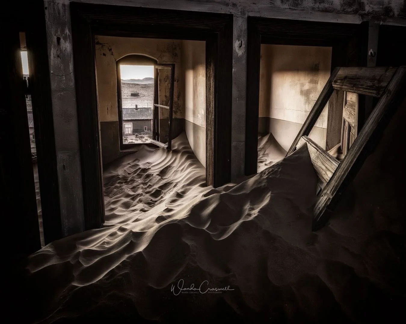 How can I describe this place&hellip;..it&rsquo;s hard to put it into words: Mystical. Magical. Eerie. Seeing the whipped sand from the desert inside these crumbled down houses, whooshed up against the corners of the room, overflowing the windowsills