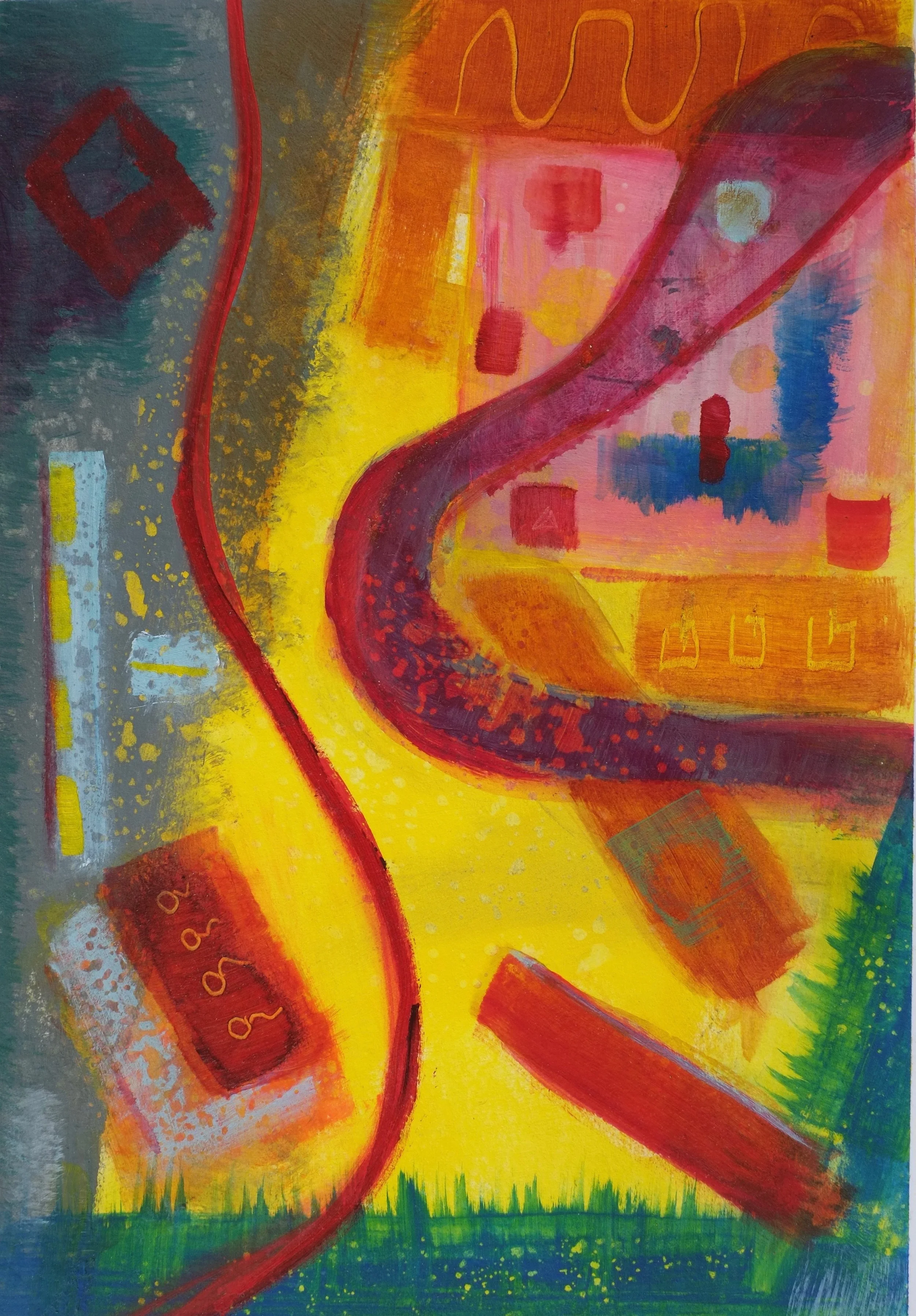 Insurgent No.3 (triptych)(sold) 11X9in