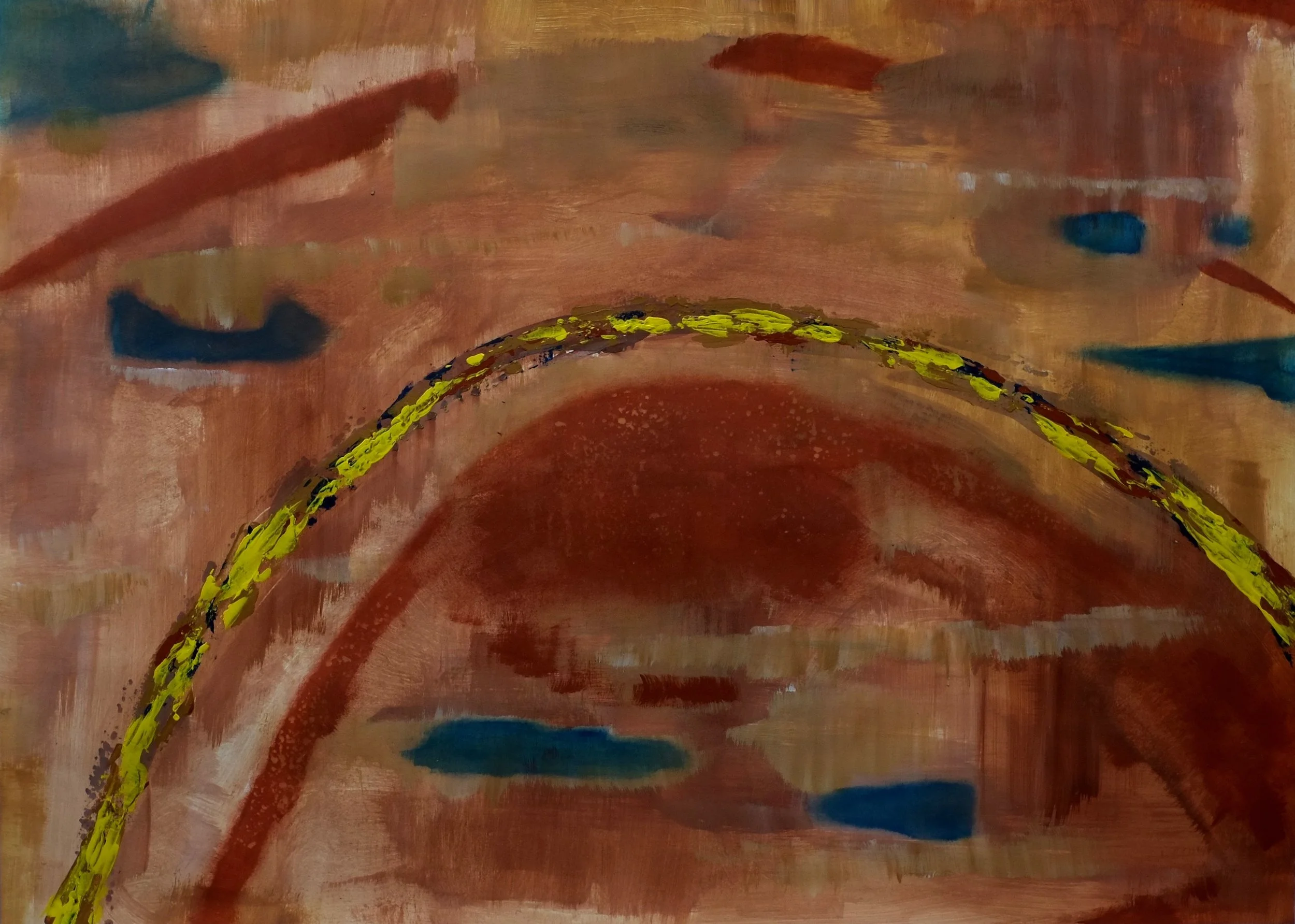 Arching Over Acrylic on Watercolor Paper, 23X30in
