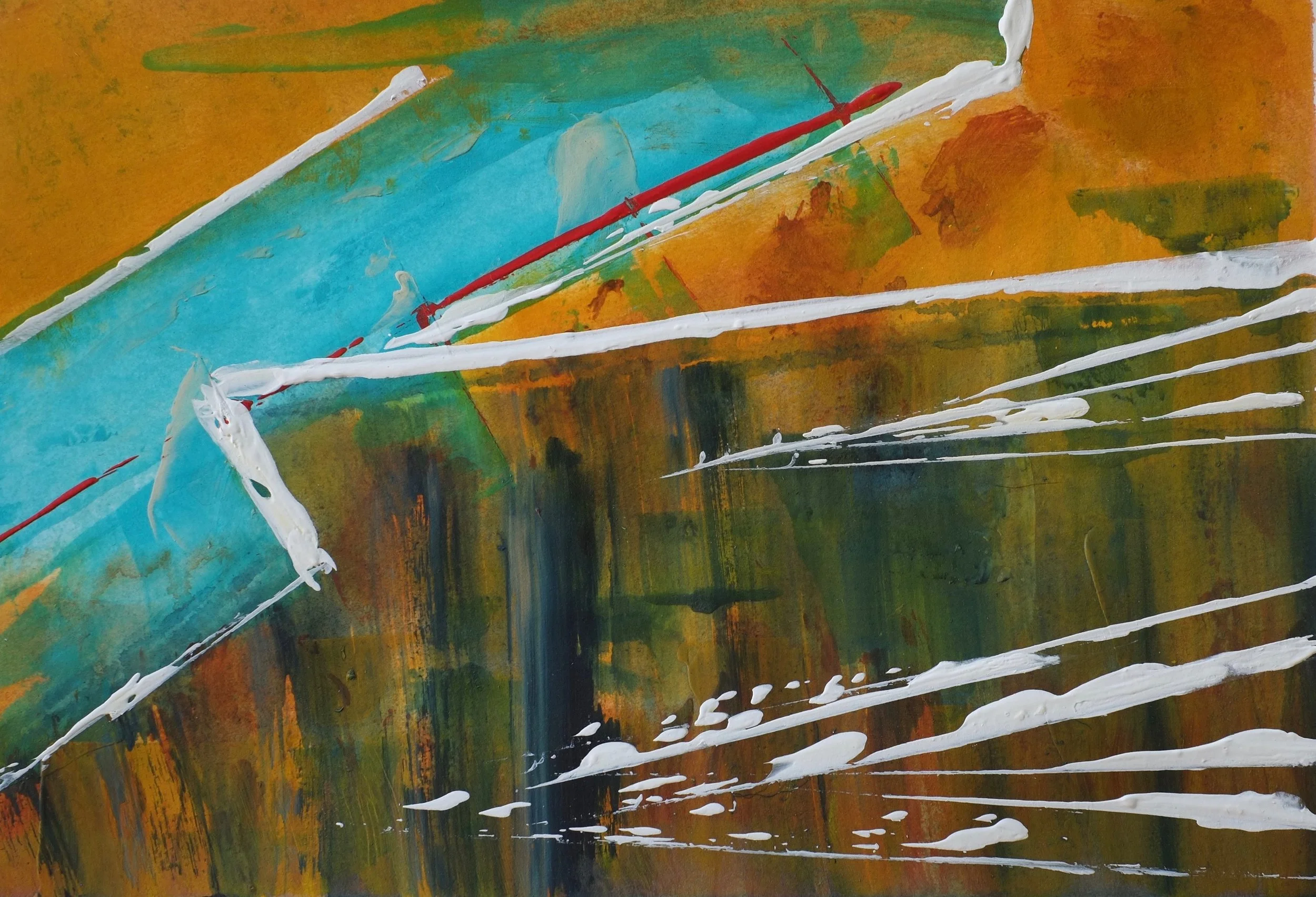 Under Movement Acrylic on Watercolor Paper 9X11in