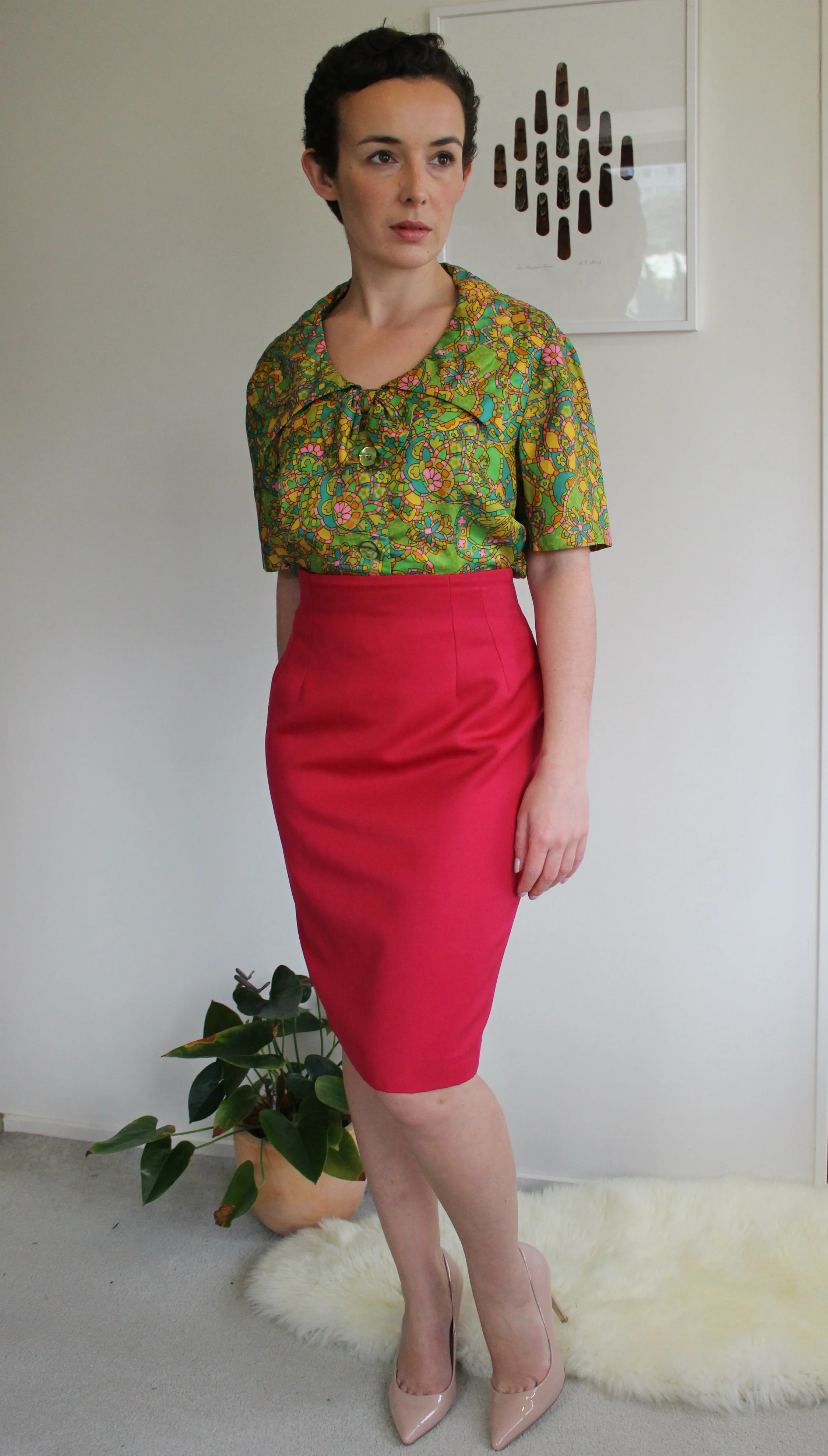 Skirt: Gilles Dewavrin via SaveMart; Blouse: Lorna Cooper for Selby via Thrift