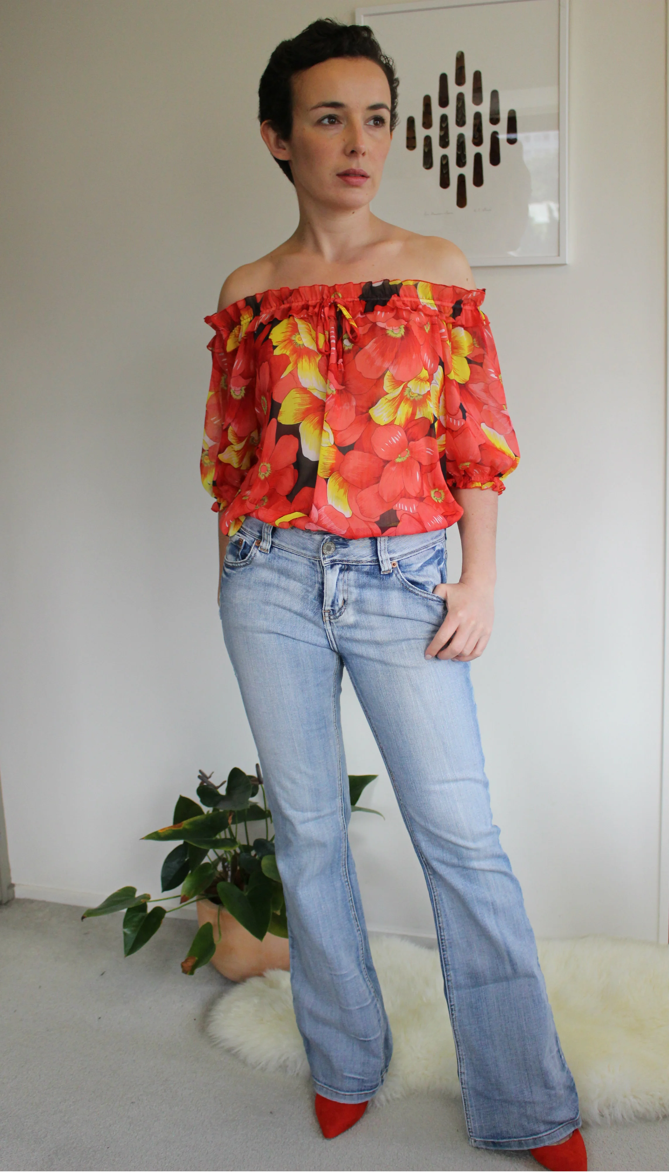 Jeans: Jay Jays via SaveMart, Blouse: no label via a rack on the street in Greytown!