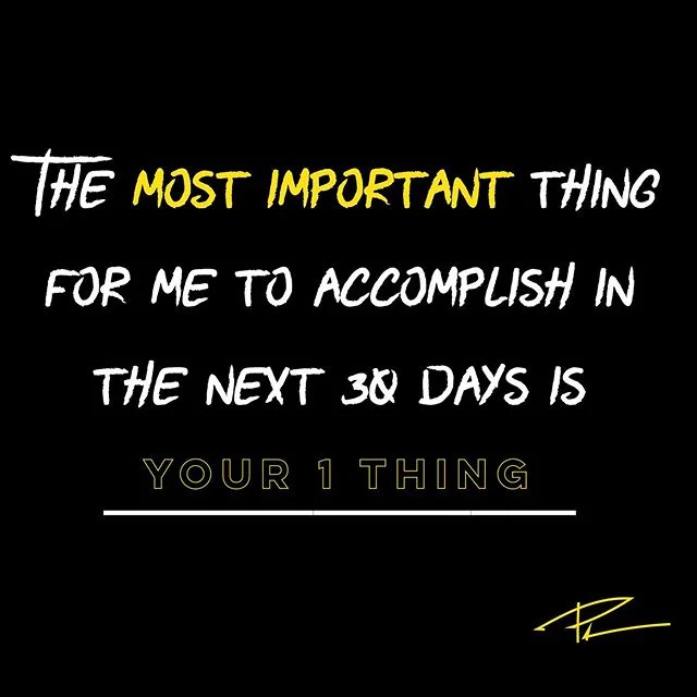 Accountability creates a 225% higher chance of success! 😱 
So let&rsquo;s get accountable. Let&rsquo;s share our most important goal over the next 30 days. Not 3 things, not 2 things, but 1 thing. Our most important goal! 👈🏻 And make sure it is: ✅