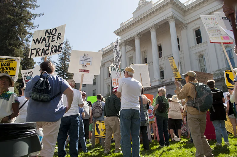 Fracking Protest. Spring 2014. State Hornet.