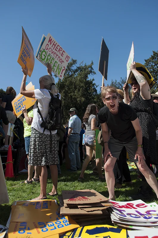 Fracking Protest. Spring 2014. State Hornet.