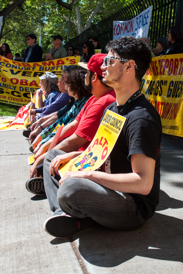 ICE Protest. Spring 2014. State Hornet.