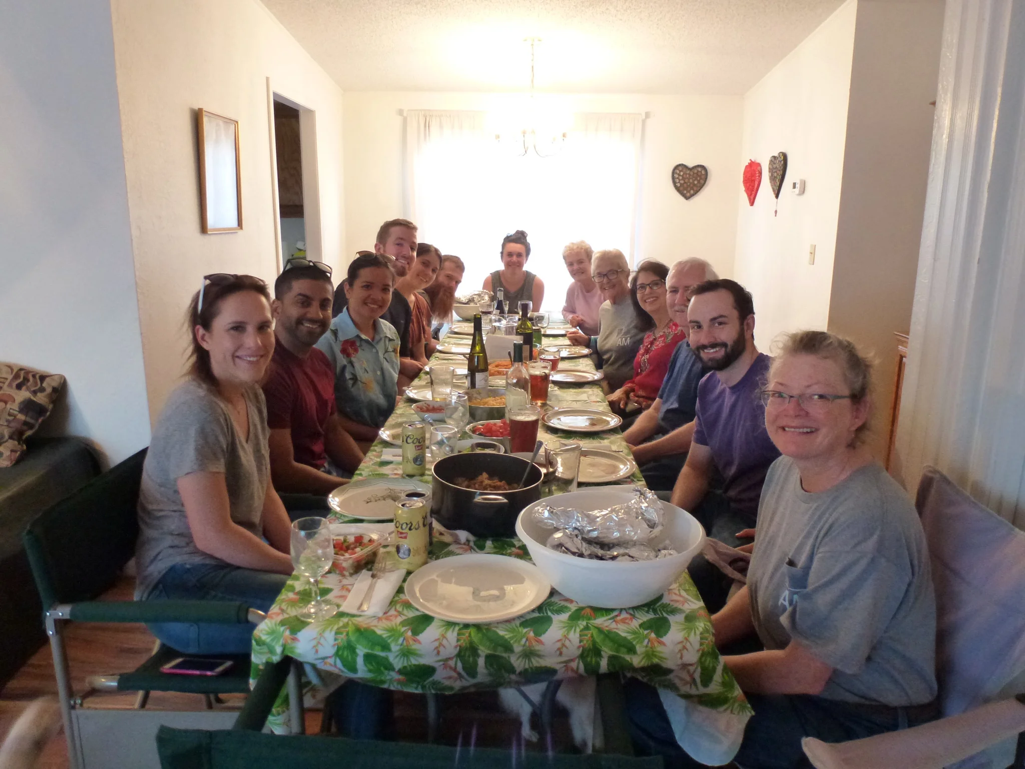 The night before most people arrived my mom made a wonderful dinner for the early arrivals.