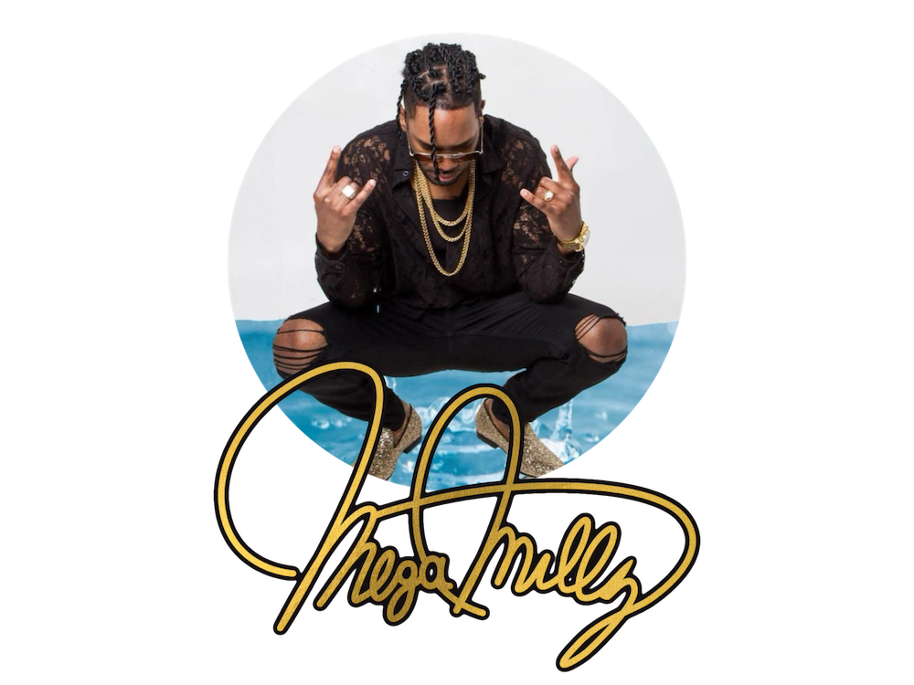 Mega Millz profile logo with gold signature