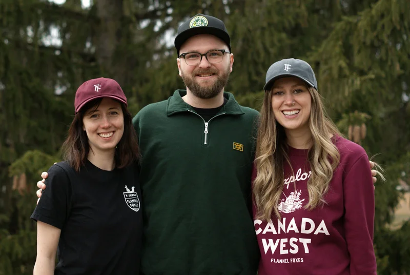The Flannel Foxes team: Meagan, Mike, and Brittni