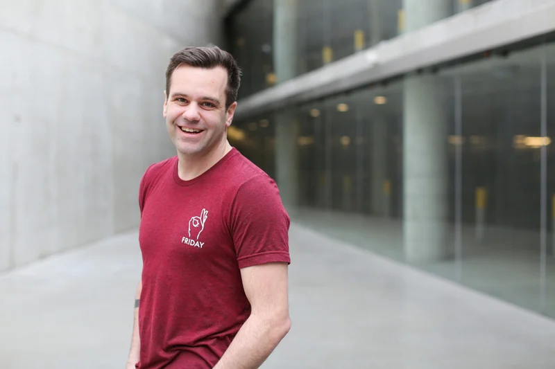 Adam Thompson, owner and operator of Friday Sock Co.