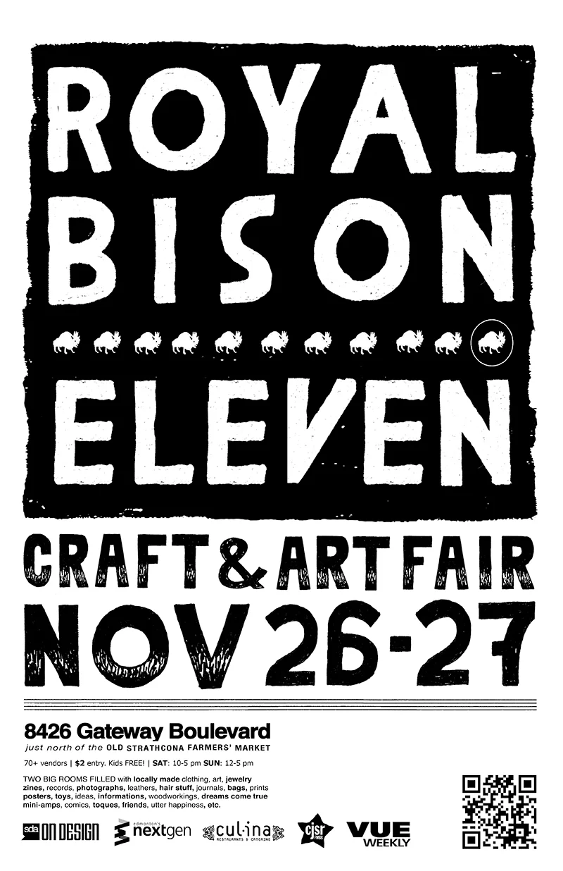 2010 finds the fair in the hands of illustrator Josh Holinaty, jeweller Jeanie Andronyk, and designer Vikki Wiercinski. Winter 2011 poster.