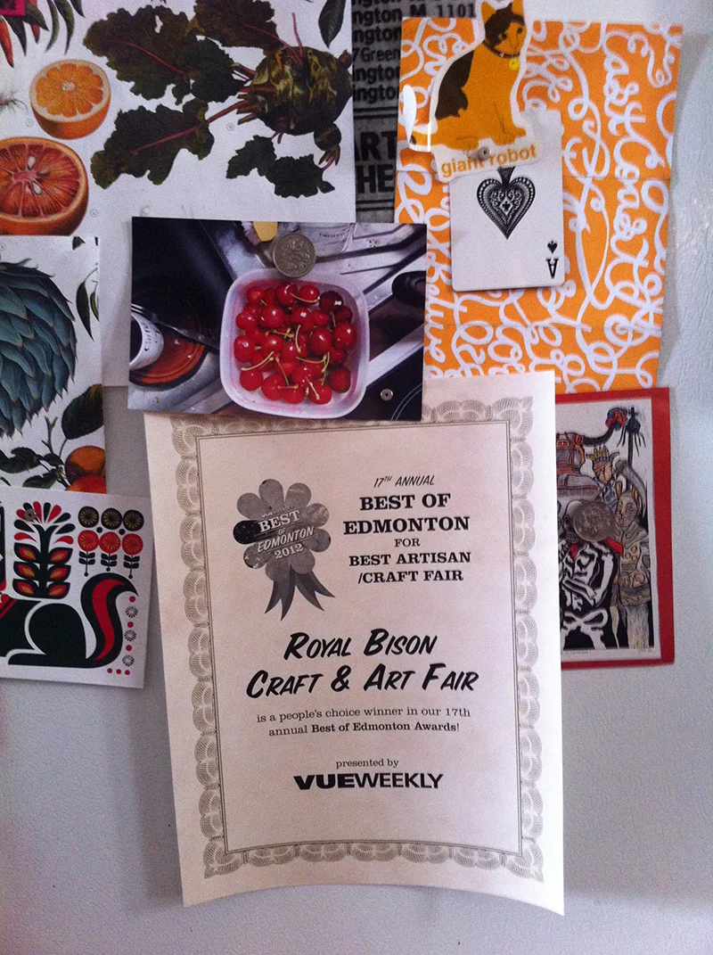 Vue Weekly creates a "Best Artisan/Craft Fair" category in 2012. Royal Bison wins (thanks everyone!) and continues on winning it to this day.