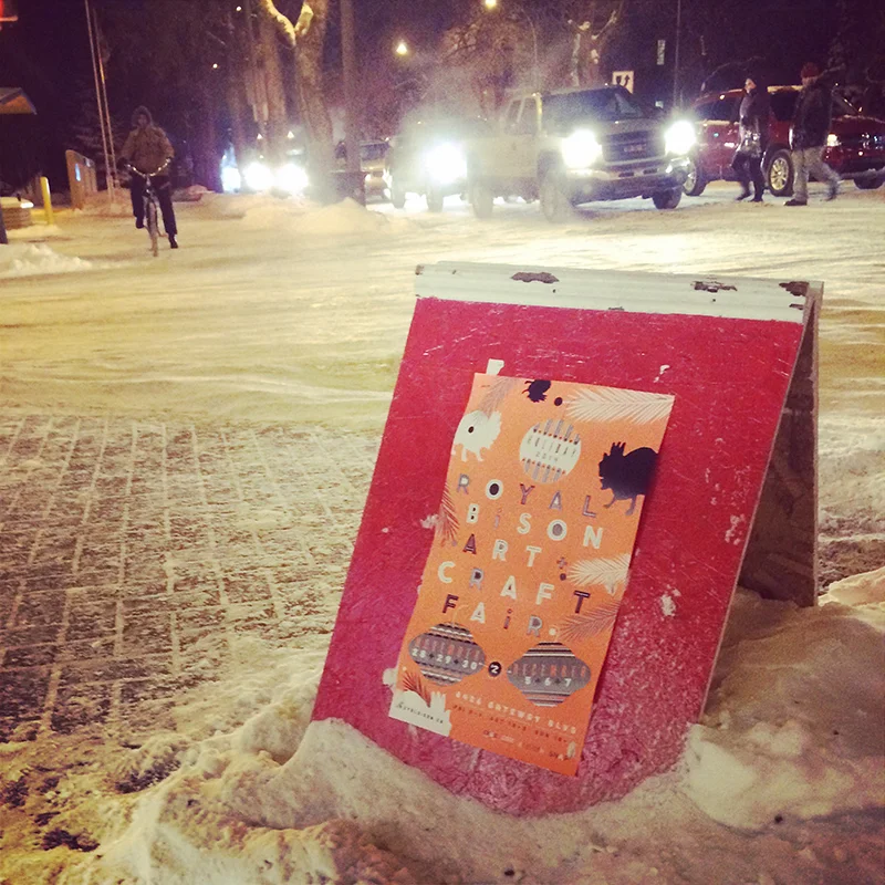 We're spacecases sometimes and forget to pick up our sandwich boards at the end of the weekends. Thank you to the kind folks (hi Karen!) over the years who have picked them up and kept them safe for us!