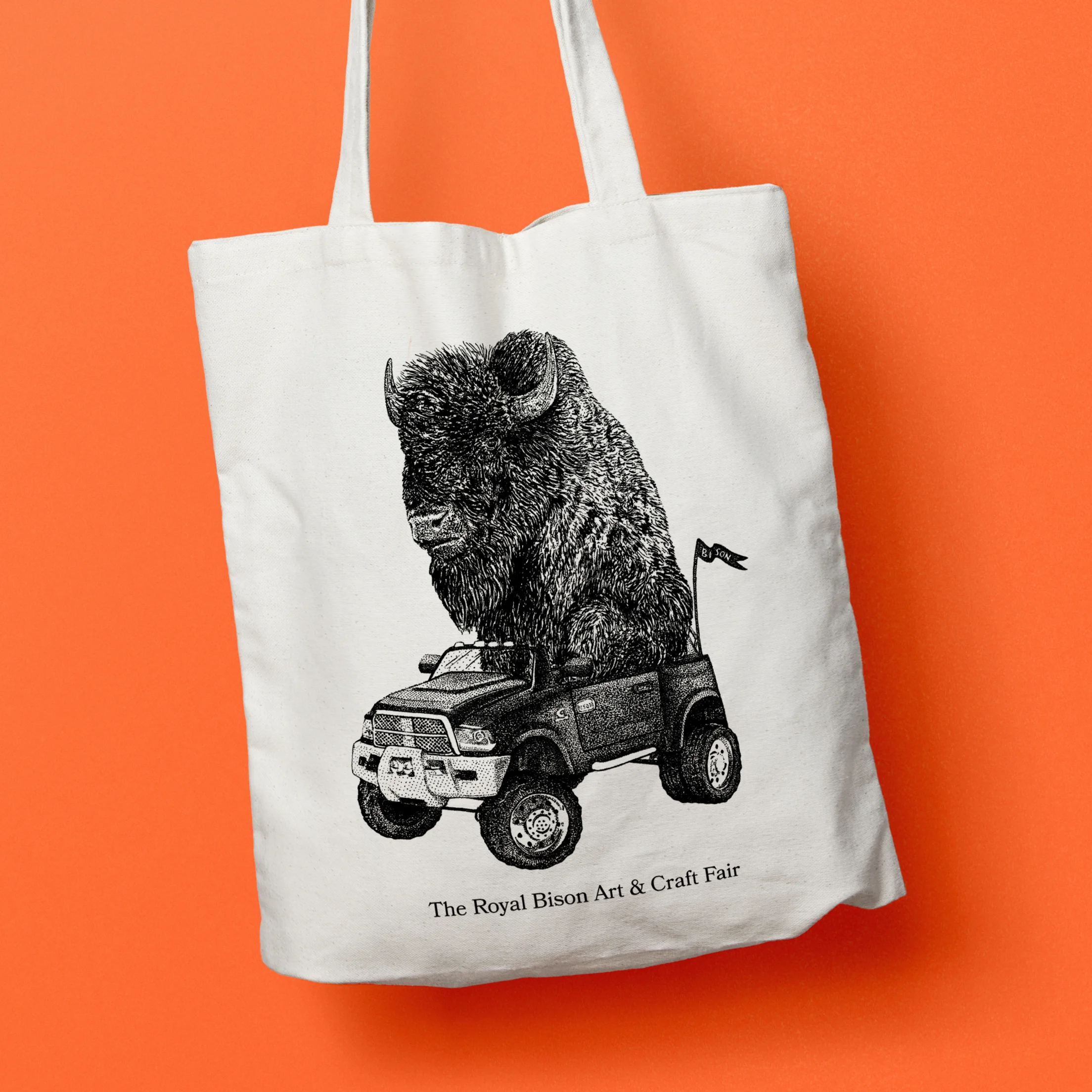 Nov 2017 artist designed tote bag by Jordan Blackburn.