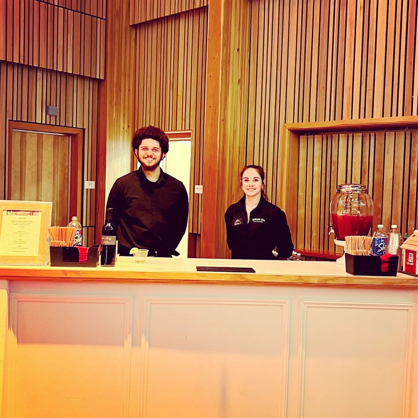 When @nordicmuseum booked us, we said Nor-way! Our bartender @emilylefebre and new hire Justice whipped up Strawberry Rhubarb Aquavit Sours (no Sweedener added)  for guests at the National Nordic Museum in Seattle last night.