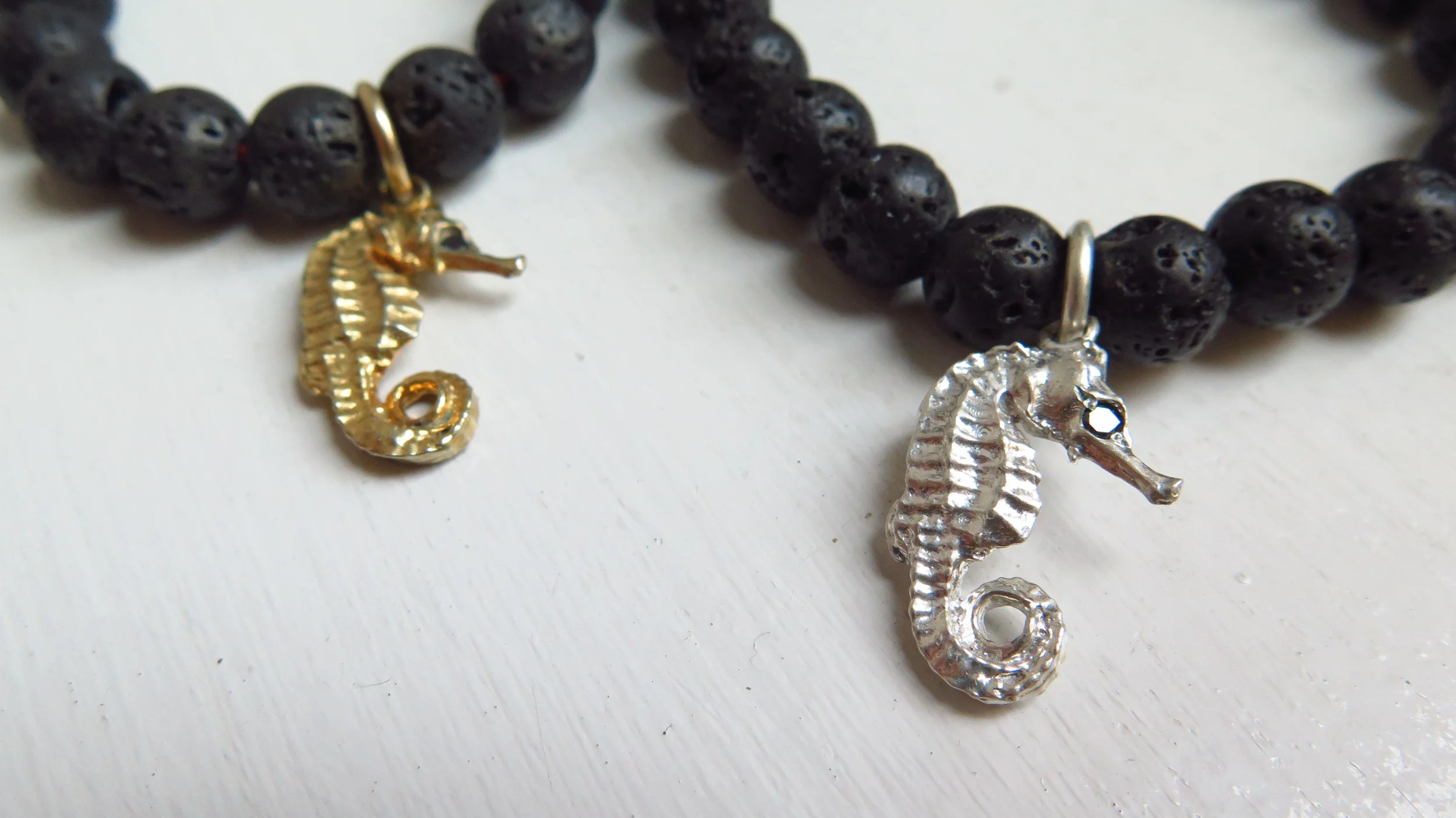 Volcanic Diamond Seahorse Bracelets