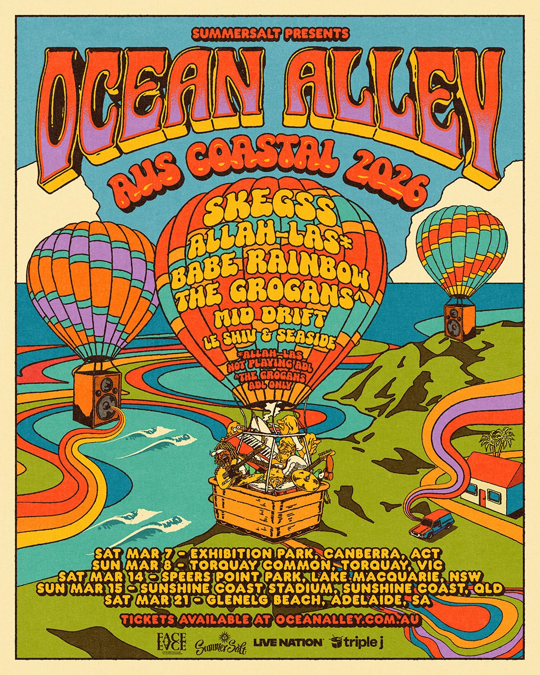 SummerSalt announces massive 2026 line-up featuring Ocean Alley, Skeggs and more