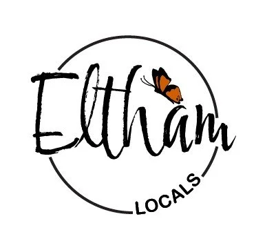 Ethiopian Locals logo with handwritten lettering, circular outline, and colorful butterfly accent