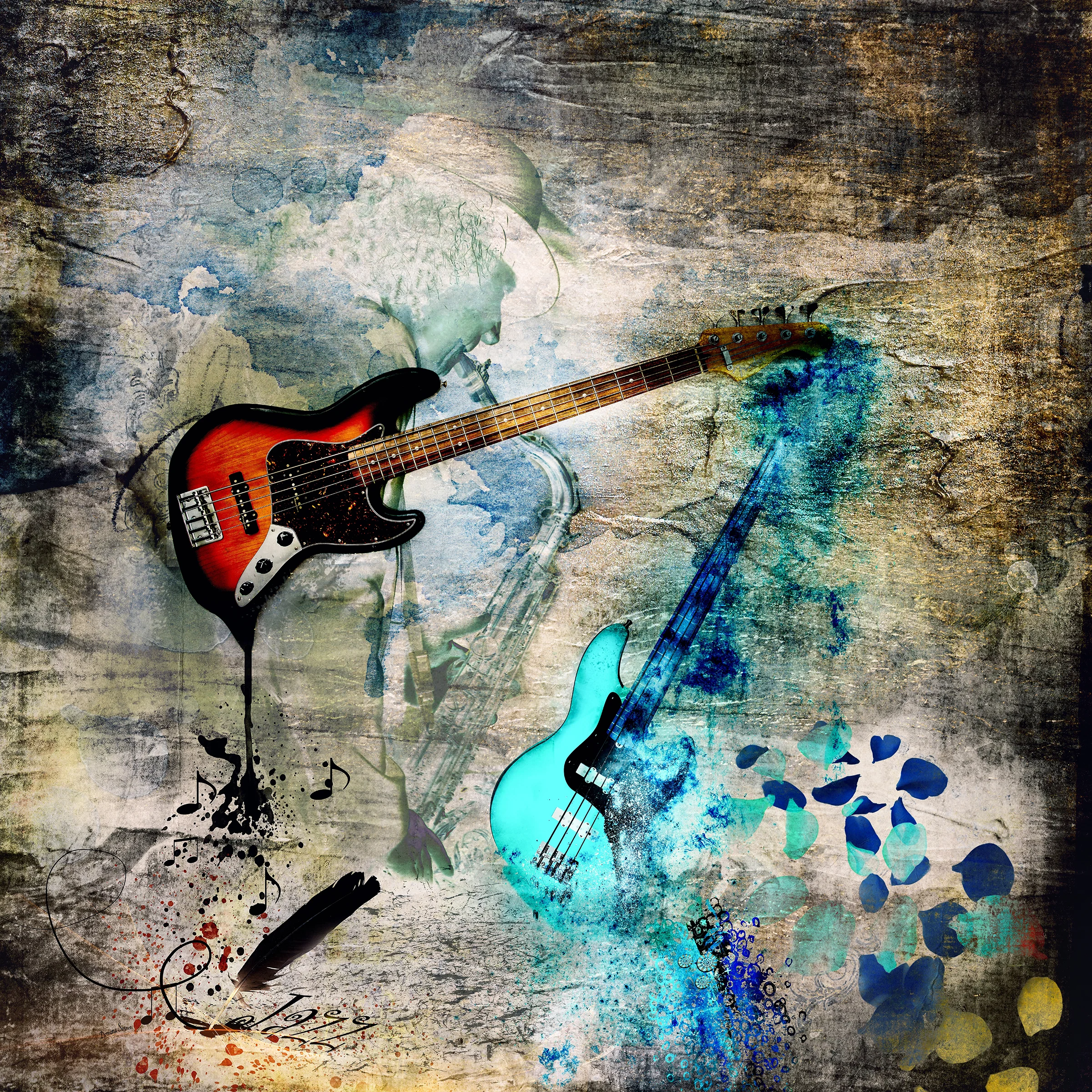Bass Guitar…COMMISSIONED PIECE- NOT FOR SALE