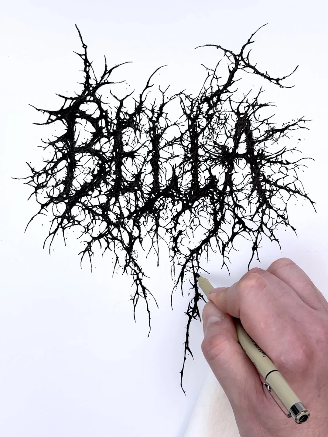 bryan-barnes-art-director-designer-fine-artist-bella-hadid-norwegian-black-metal-logo-illustration-hand-drawn-pen