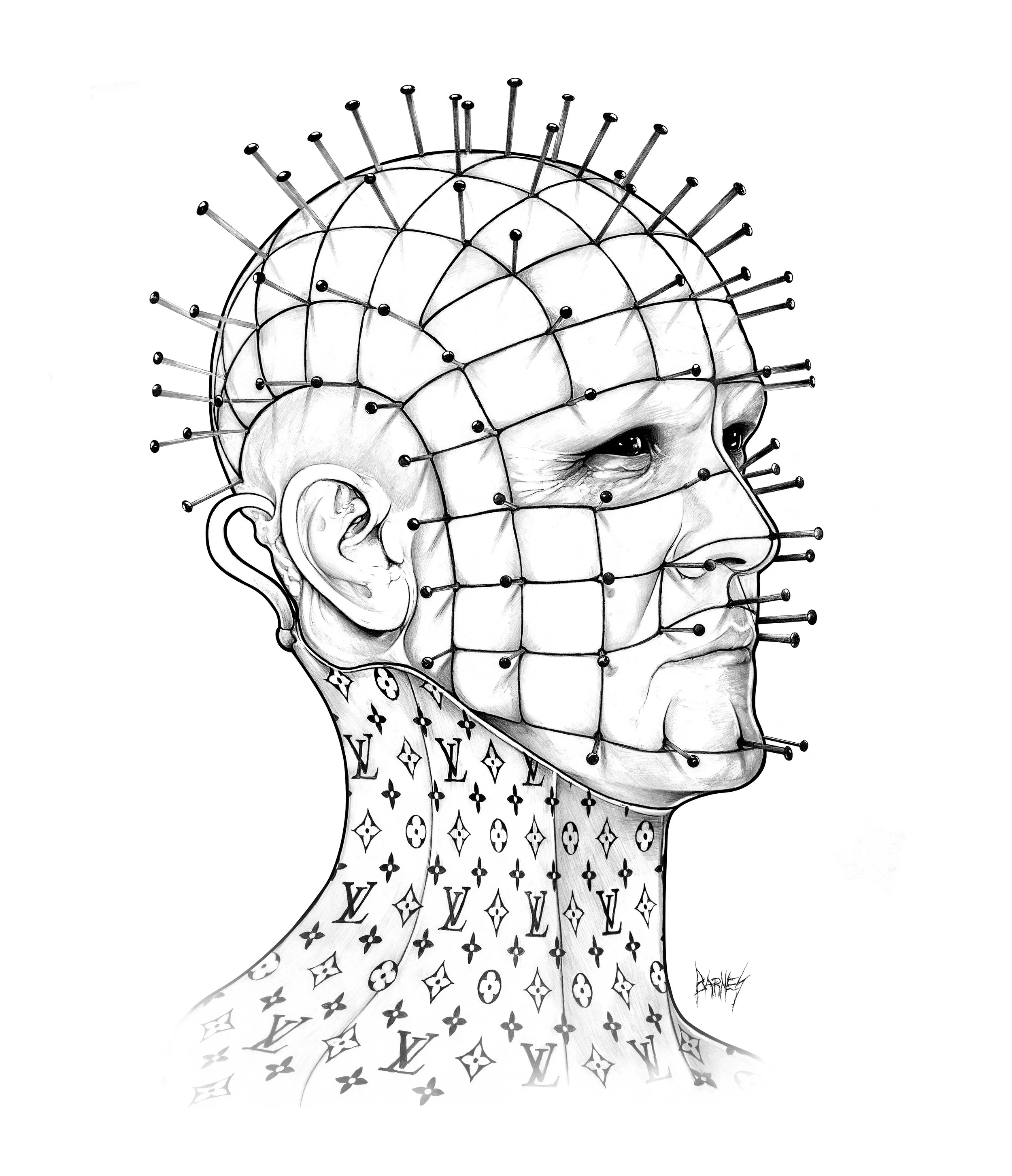bryan-barnes-art-director-designer-fine-artist-pinhead-hellraiser-louis-vuitton-luxury-world-leading-hand-drawn-fine-art-pencil-drawing-portrait